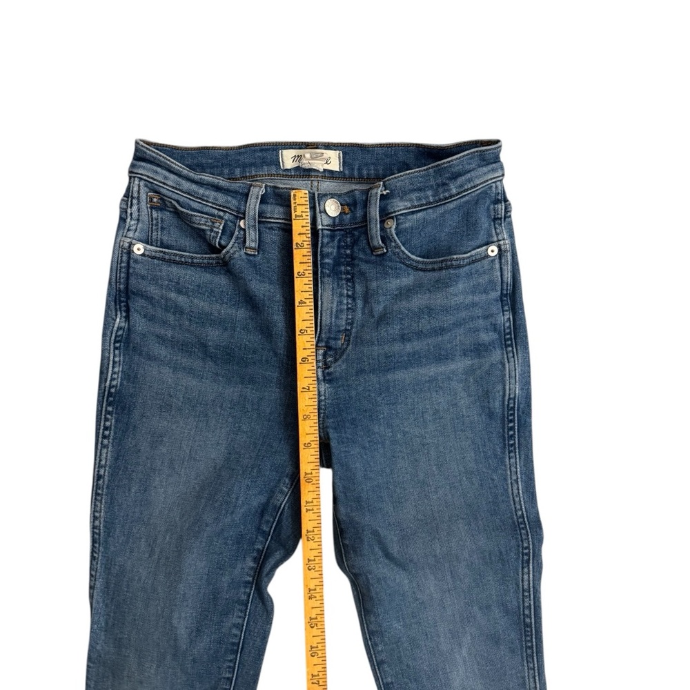 Madewell High Rise Skinny Jeans Size 26P Petite Dark Wash Stretch Denim Blue - Picture 4 of 10